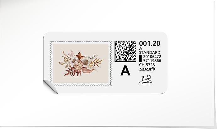 A-Post-Briefmarke 969 braun