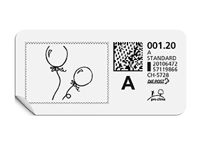A-Post-Briefmarke 990 stahlblau