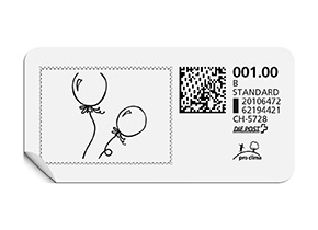 B-Post-Briefmarke 990 stahlblau
