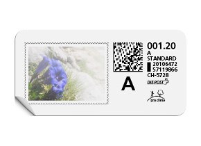 A-Post-Briefmarke «Enzian»