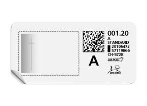 A-Post-Briefmarke «Silberkreuz»