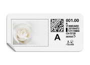 A-Post-Briefmarke «Weisse Rose»