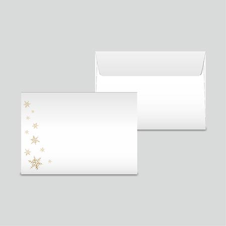 Couvert C1817G – Schneeflocken mit Goldfolienprägung
