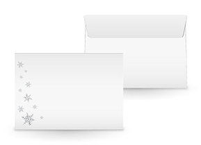 Couvert C1817S – Schneeflocken mit Silberfolienprägung