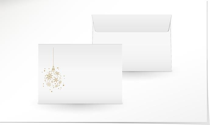 Couvert C1820G – Weihnachtskugel mit Goldfolienprägung
