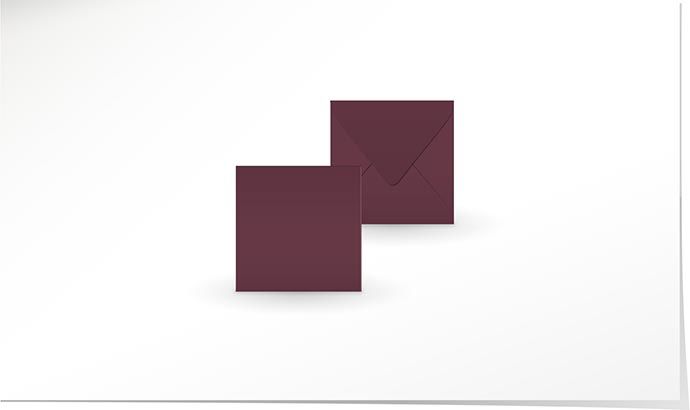 Couvert bordeaux 80 x 80 C4890.22