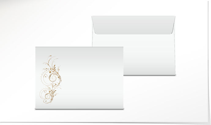 Couvert C8488 – Ornament mit Bronzefolienprägung