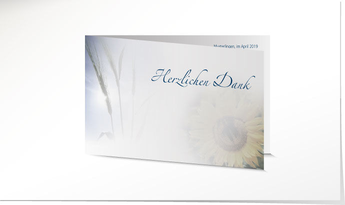 Danksagung Sonnenblume DK2642 Danksagungskarte