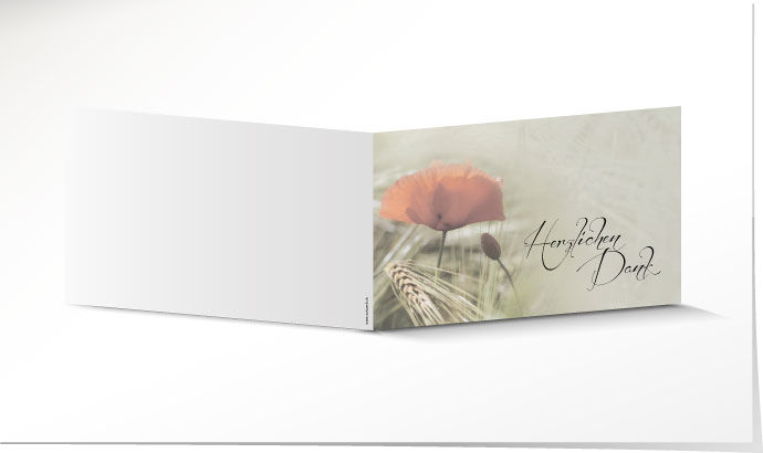 Danksagung Mohn DK2652 Danksagungskarte