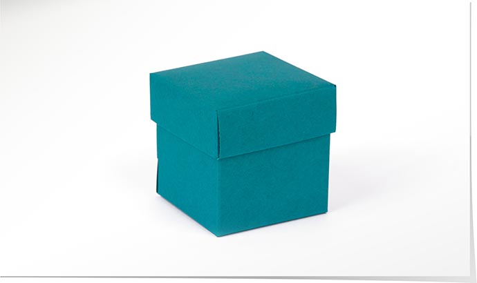 Geschenkbox Würfel – Riviera Blue Geschenkbox SBOX4913