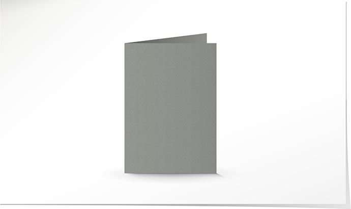 A6 Doppelkarte mediumgrau K4710/A6