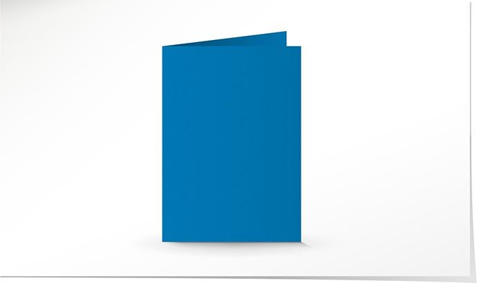 A5 Doppelkarte karibikblau K4729/A5