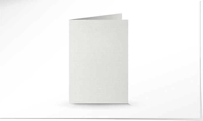 A5 Doppelkarte Leinen softweiss K4747/5