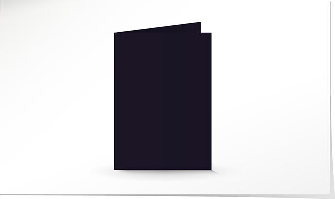 A5 Doppelkarte schwarz K4918/5