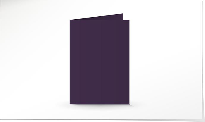 A5 Doppelkarte aubergine K5207/5 - Solange Vorrat