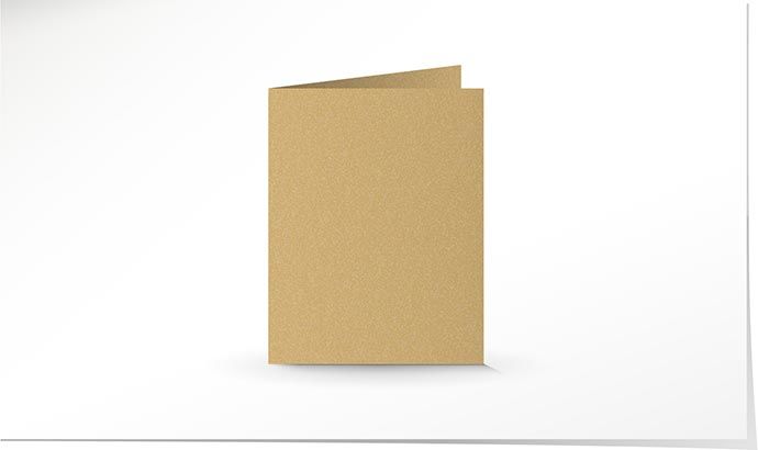 140 x 180 Doppelkarte gold K5796