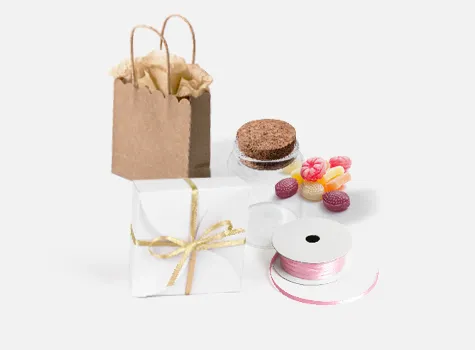 Verpackungen und Geschenkbänder für Ihre Gastgeschenke