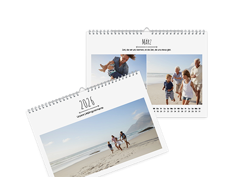 Setzen Sie Ihre schönsten Fotos mit einem Wandkalender in Szene