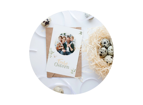 Osterkarten mit Fotos und Text individuell gestalten
