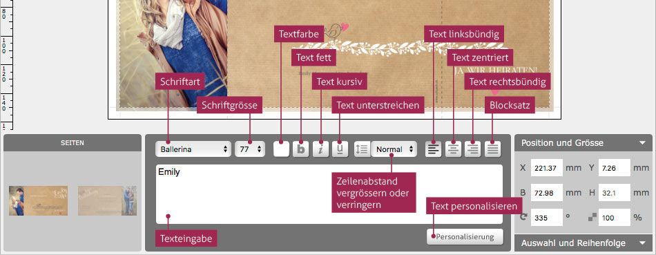 Neue Schriftgrösse