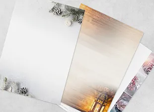 Briefpapiere mit Motiven