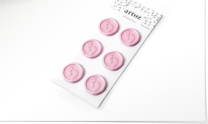 Sticker Babyfüsse rosa 